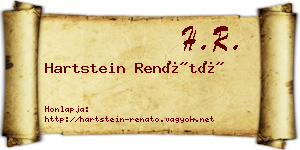 Hartstein Renátó névjegykártya